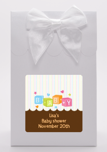 Baby Blocks - Baby Shower Goodie Bags