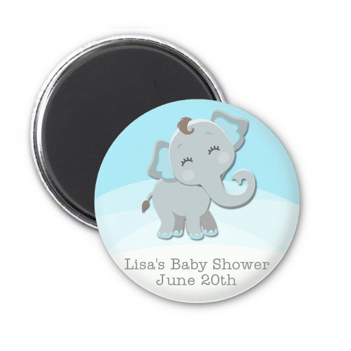  Baby Elephant - Personalized Baby Shower Magnet Favors Option 1