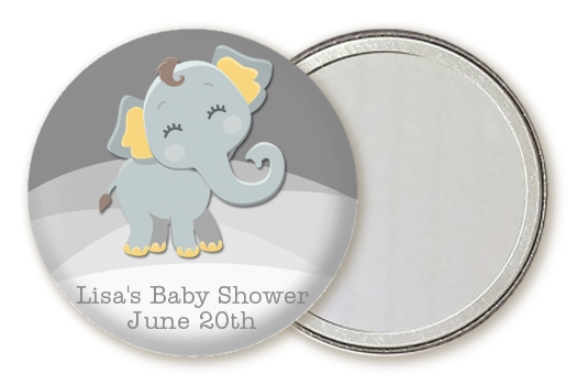  Baby Elephant - Personalized Baby Shower Pocket Mirror Favors Option 1