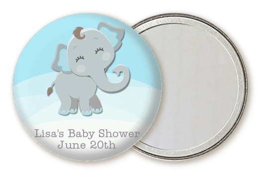  Baby Elephant - Personalized Baby Shower Pocket Mirror Favors Option 1