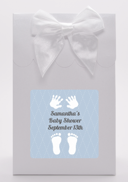 Baby Feet Pitter Patter Blue - Baby Shower Goodie Bags