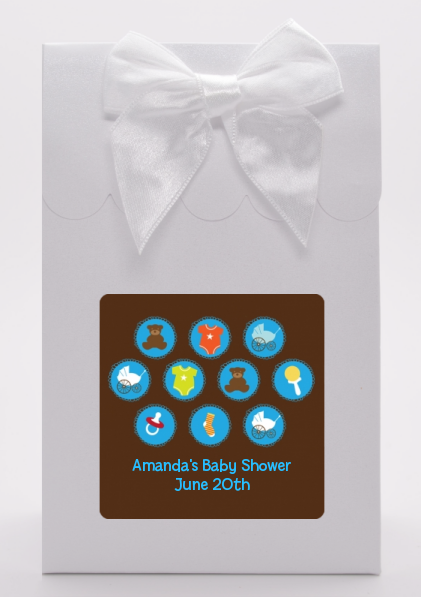 Baby Icons Blue - Baby Shower Goodie Bags
