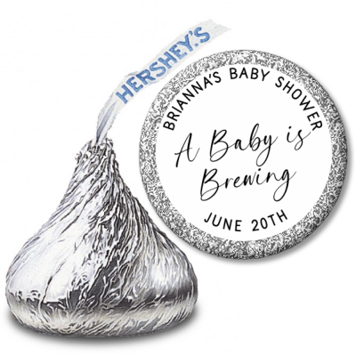 Baby is Brewing - Hershey Kiss Baby Shower Sticker Labels