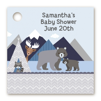 Baby Mountain Trail - Personalized Baby Shower Card Stock Favor Tags