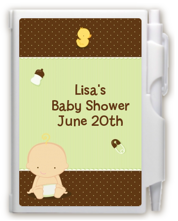 Baby Neutral Caucasian - Baby Shower Personalized Notebook Favor