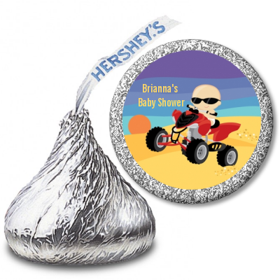 Baby On A Quad - Hershey Kiss Baby Shower Sticker Labels