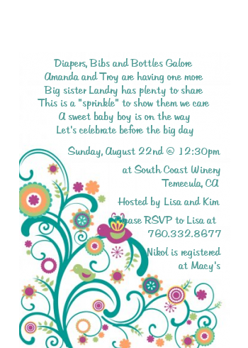 Baby Sprinkle - Baby Shower Petite Invitations