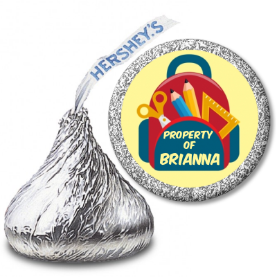 Backpack - Hershey Kiss School Sticker Labels