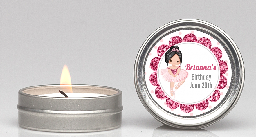  Ballerina - Birthday Party Candle Favors Black Hair