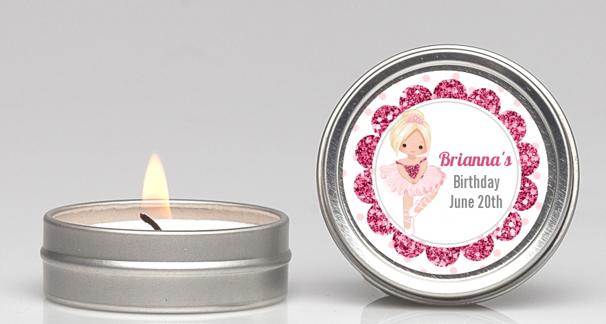  Ballerina - Birthday Party Candle Favors Black Hair