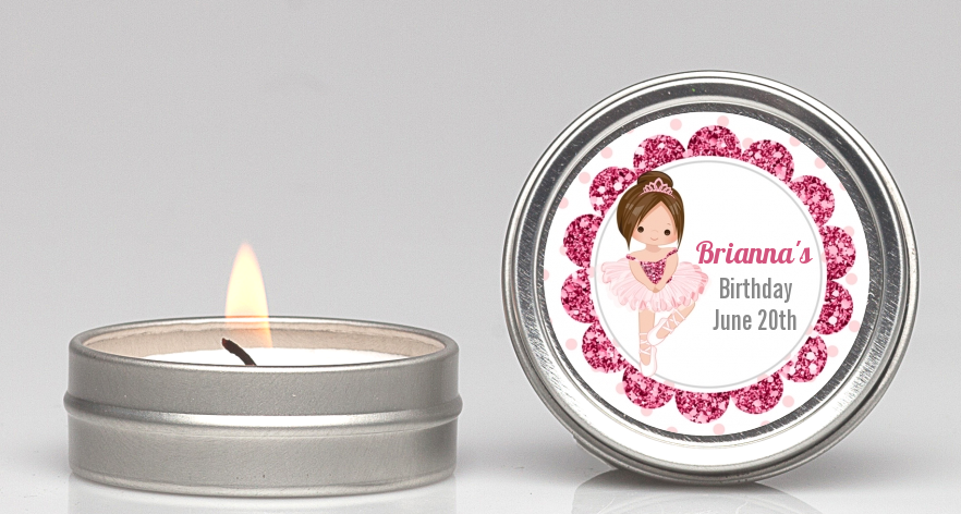  Ballerina - Birthday Party Candle Favors Black Hair