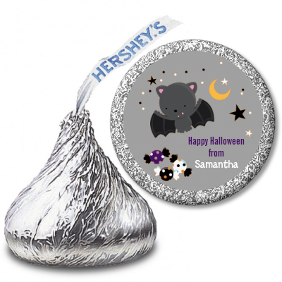 Bat - Hershey Kiss Halloween Sticker Labels