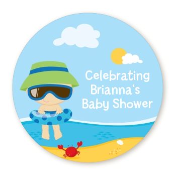  Beach Baby Boy - Personalized Baby Shower Table Confetti 