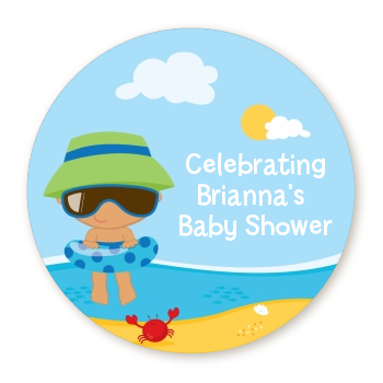  Beach Baby Hispanic Boy - Personalized Baby Shower Table Confetti 