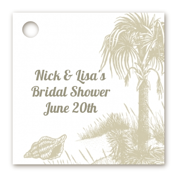 Beach Scene - Personalized Bridal Shower Card Stock Favor Tags