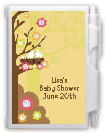 Bird's Nest - Baby Shower Personalized Notebook Favor