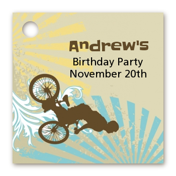BMX Rider - Personalized Birthday Party Card Stock Favor Tags