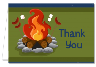 Bonfire - Birthday Party Thank You Cards