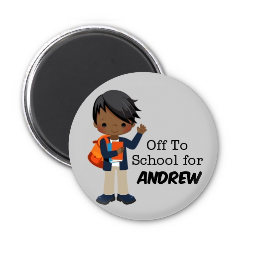  Boy Student - Personalized School Magnet Favors Option 1