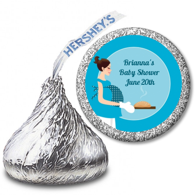 Bun in the Oven Boy - Hershey Kiss Baby Shower Sticker Labels