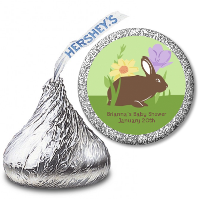 Bunny - Hershey Kiss Baby Shower Sticker Labels