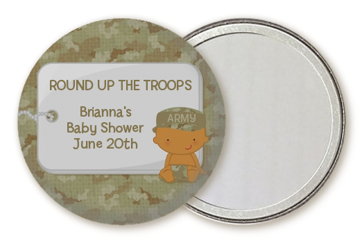  Camo Military - Personalized Baby Shower Pocket Mirror Favors Caucasian