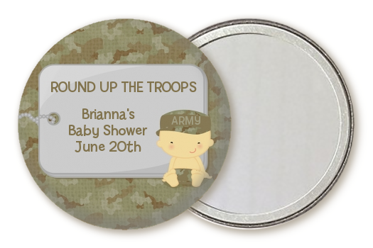  Camo Military - Personalized Baby Shower Pocket Mirror Favors Caucasian