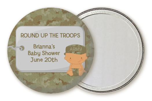  Camo Military - Personalized Baby Shower Pocket Mirror Favors Caucasian