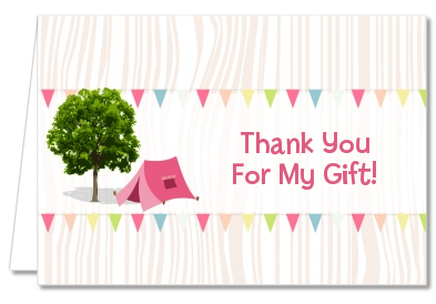 Camping Glam Style - Birthday Party Thank You Cards