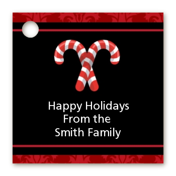 Candy Canes - Personalized Christmas Card Stock Favor Tags