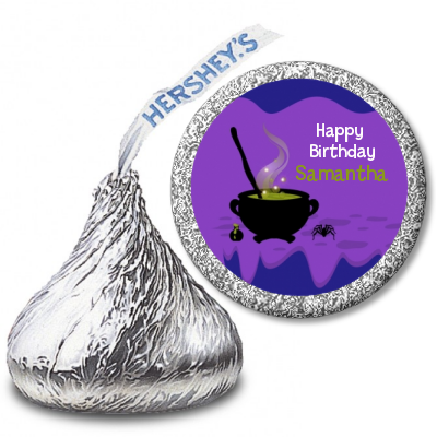 Cauldron & Potions - Hershey Kiss Birthday Party Sticker Labels