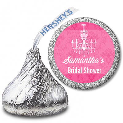 Chandelier - Hershey Kiss Bridal Shower Sticker Labels