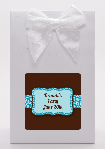 Cheetah Print Blue - Birthday Party Goodie Bags