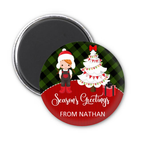  Christmas Boy - Personalized Christmas Magnet Favors OPTION 1