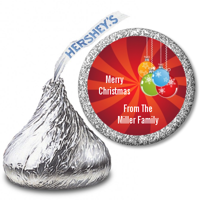 Christmas Ornaments - Hershey Kiss Christmas Sticker Labels