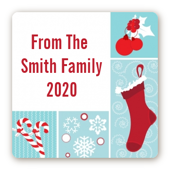 Christmas Spectacular - Square Personalized Christmas Sticker Labels