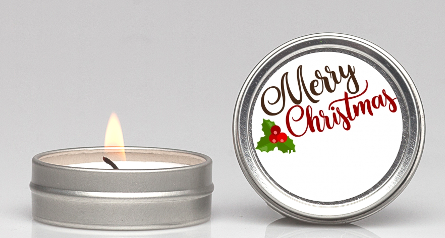  Christmas Time - Christmas Candle Favors Option 1