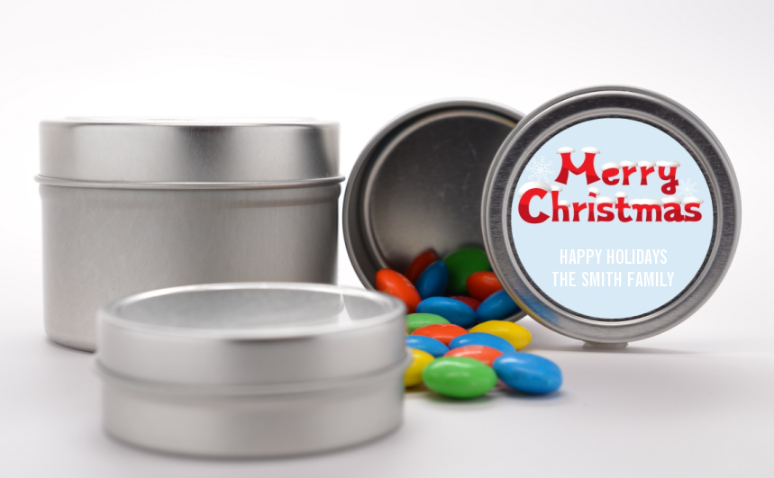  Christmas Time - Custom Christmas Favor Tins Option 1