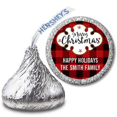  Christmas Time - Hershey Kiss Christmas Sticker Labels Option 1