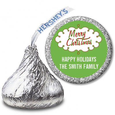  Christmas Time - Hershey Kiss Christmas Sticker Labels Option 1