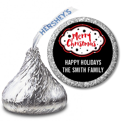  Christmas Time - Hershey Kiss Christmas Sticker Labels Option 1