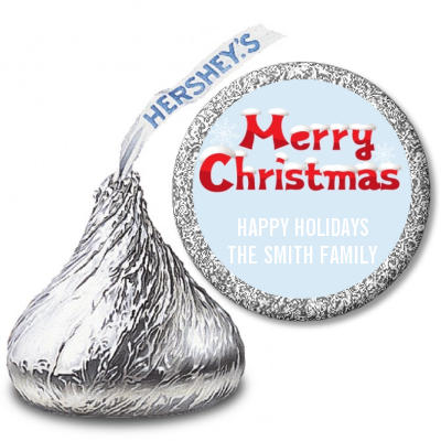  Christmas Time - Hershey Kiss Christmas Sticker Labels Option 1