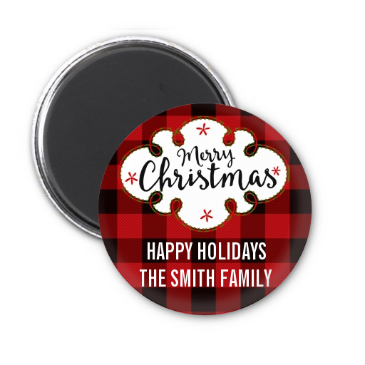  Christmas Time - Personalized Christmas Magnet Favors Option 1
