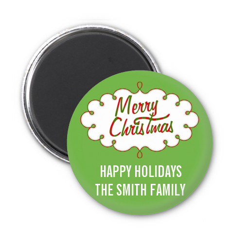  Christmas Time - Personalized Christmas Magnet Favors Option 1