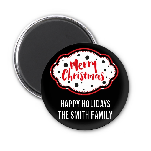  Christmas Time - Personalized Christmas Magnet Favors Option 1