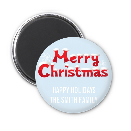  Christmas Time - Personalized Christmas Magnet Favors Option 1