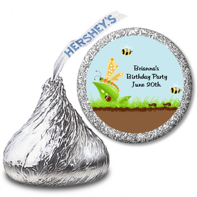 Critters Bugs & Insects - Hershey Kiss Baby Shower Sticker Labels