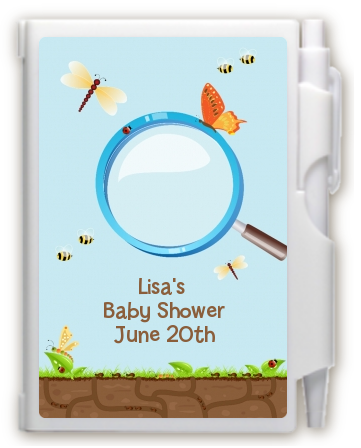 Critters Bugs & Insects - Baby Shower Personalized Notebook Favor