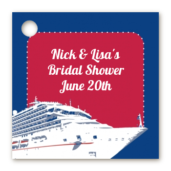 Cruise Ship - Personalized Bridal Shower Card Stock Favor Tags