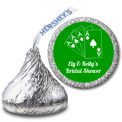 Deck of Cards - Hershey Kiss Bridal Shower Sticker Labels